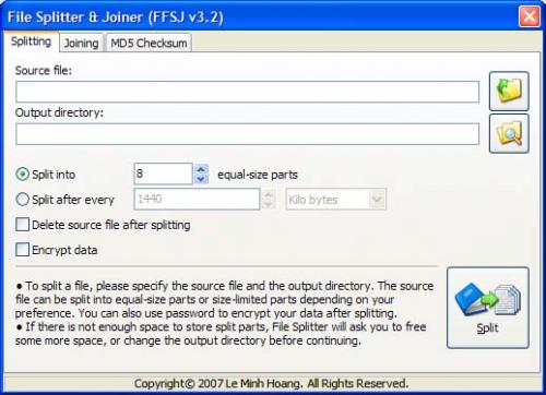 File Splitter and Joiner 2.7