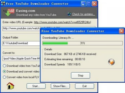 Eusing Free YouTube Downloader Converter 1.6