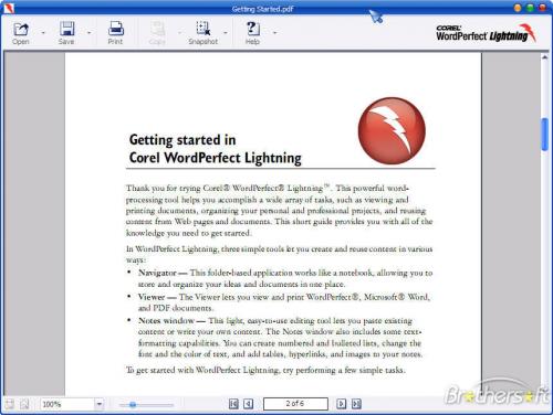 Corel WordPerfect Lightning 1.0 Beta