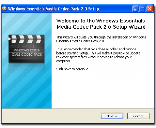 Windows Essentials Codec Pack 3.6
